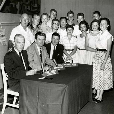 Studenti AFS partecipanti al programma 'Youth Wants To Know', 2 luglio 1955.